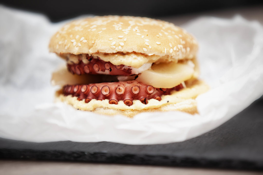 Burger al polpo e patate