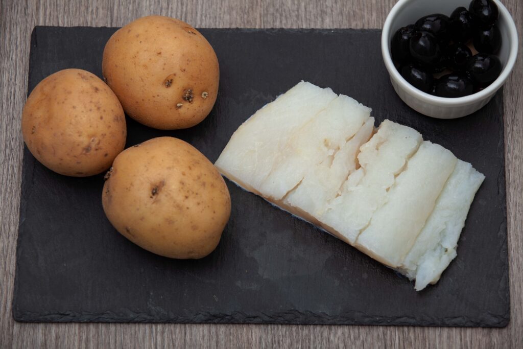 Filetto di baccalà su crema di patate - Padelle Volanti