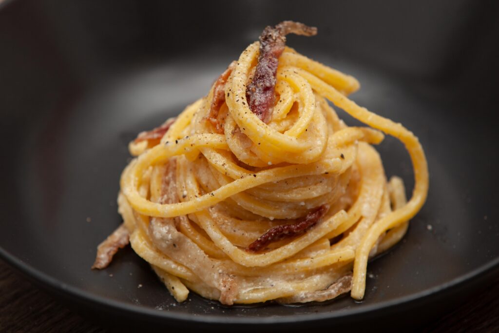 Tonnarelli alla gricia - Padelle Volanti