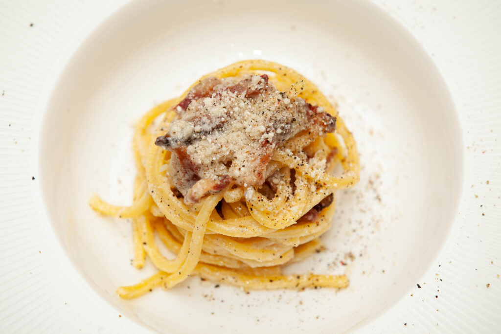 Tonnarelli alla gricia - Padelle Volanti